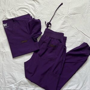 Purple Petite Scrubs Set